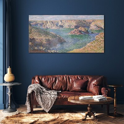 Seaside landscape Glass Print