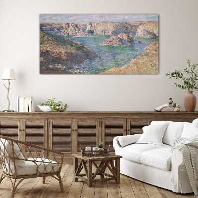 Seaside landscape Glass Print