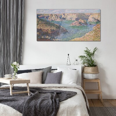 Seaside landscape Glass Print