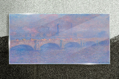 Monet waterloo bridge Glass Print