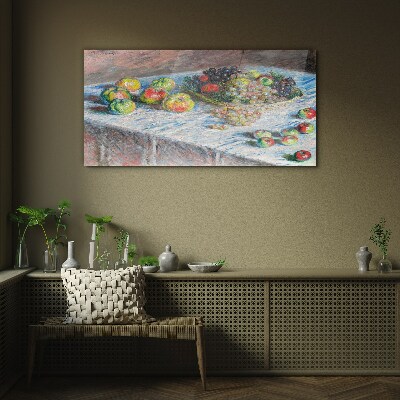 Still life with fruit Glass Print