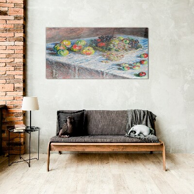 Still life with fruit Glass Print