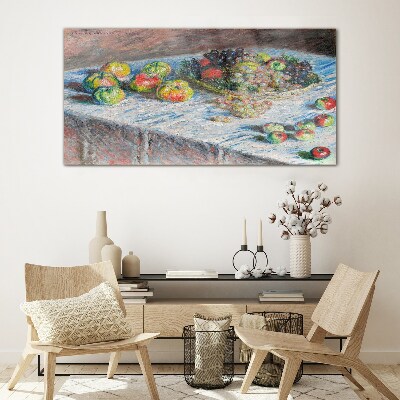 Still life with fruit Glass Print