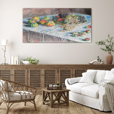 Still life with fruit Glass Print