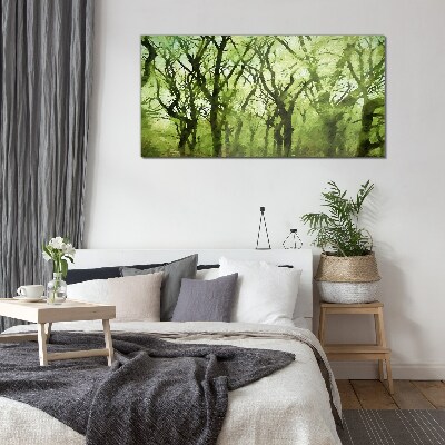 Abstract forest Glass Wall Art