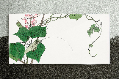 Flowers and insects in harmony Glass Print