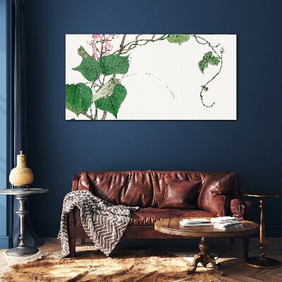 Flowers and insects in harmony Glass Print