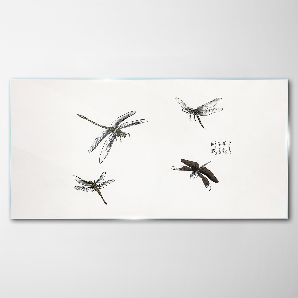 Butterflies in flight Glass Print