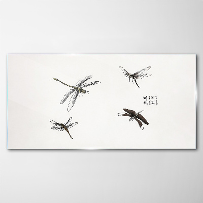 Butterflies in flight Glass Print