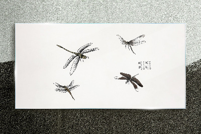 Butterflies in flight Glass Print