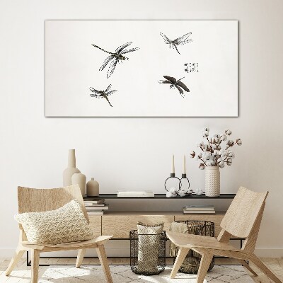 Butterflies in flight Glass Print