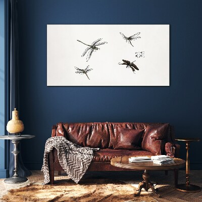 Butterflies in flight Glass Print