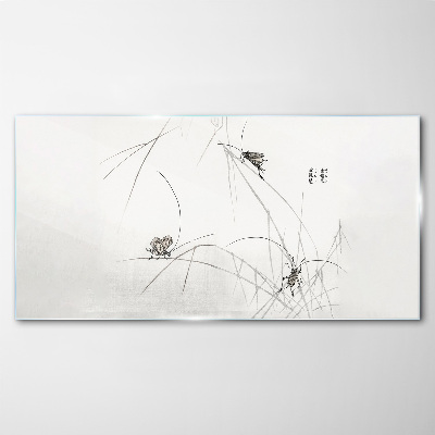 Modern insects Glass Print