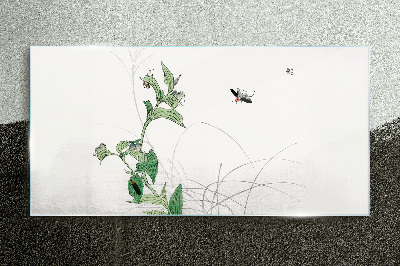 The delicacy of nature with a butterfly Glass Print