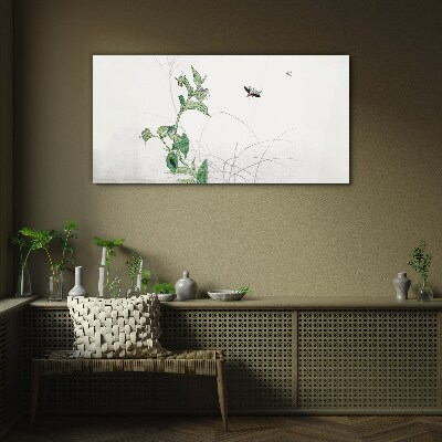 The delicacy of nature with a butterfly Glass Print