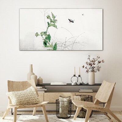 The delicacy of nature with a butterfly Glass Print