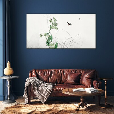 The delicacy of nature with a butterfly Glass Print