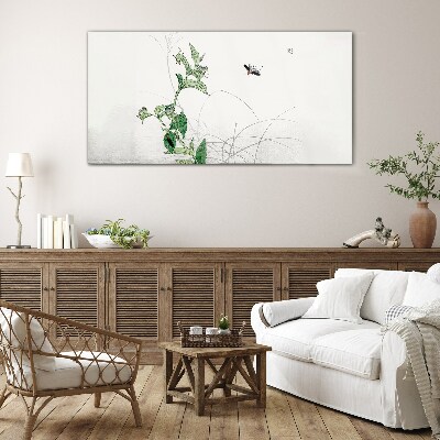 The delicacy of nature with a butterfly Glass Print