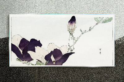 Floral beauty in delicate shades Glass Print