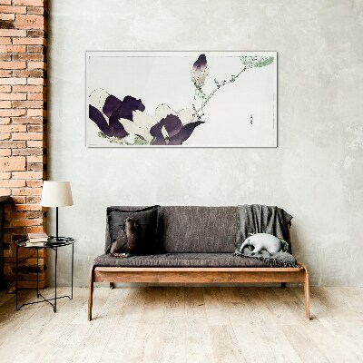 Floral beauty in delicate shades Glass Print