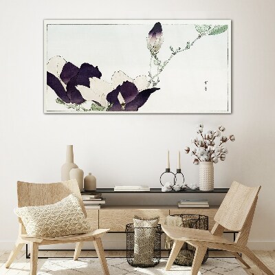 Floral beauty in delicate shades Glass Print