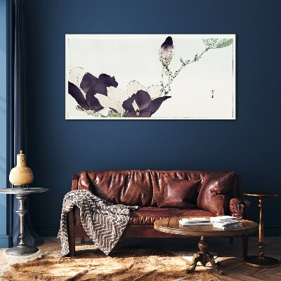Floral beauty in delicate shades Glass Print