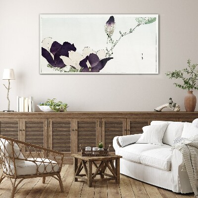 Floral beauty in delicate shades Glass Print
