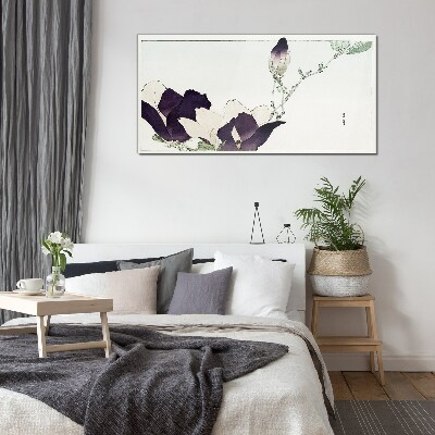 Floral beauty in delicate shades Glass Print