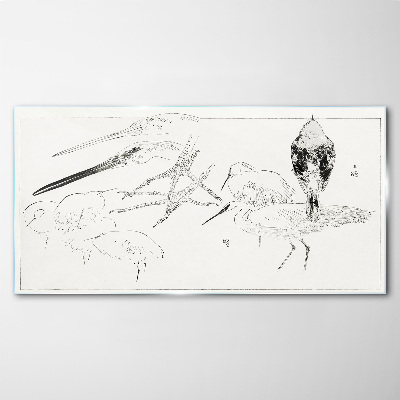 Birds on the move Glass Print