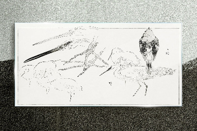 Birds on the move Glass Print