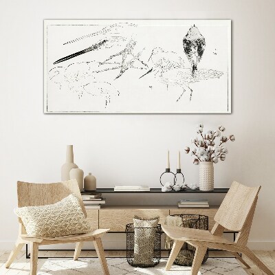 Birds on the move Glass Print