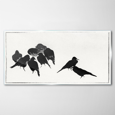 Modern animals birds Glass Print