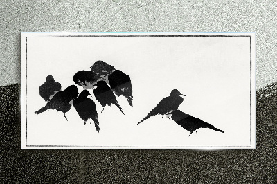 Modern animals birds Glass Print