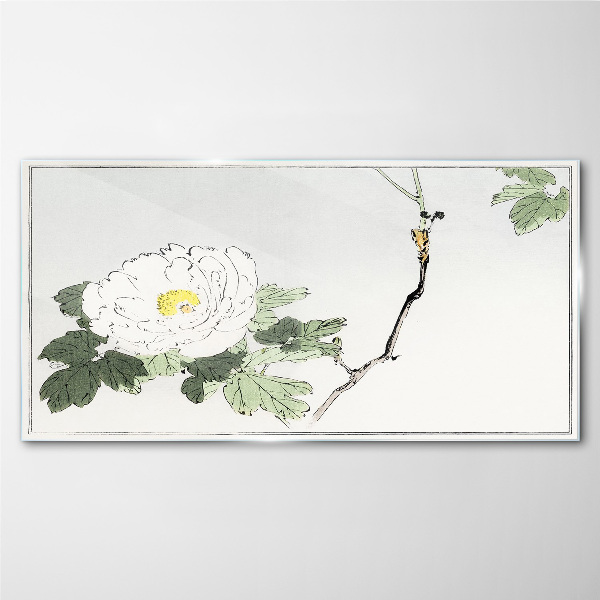 Floral harmony Glass Print