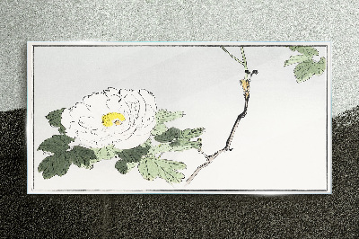 Floral harmony Glass Print