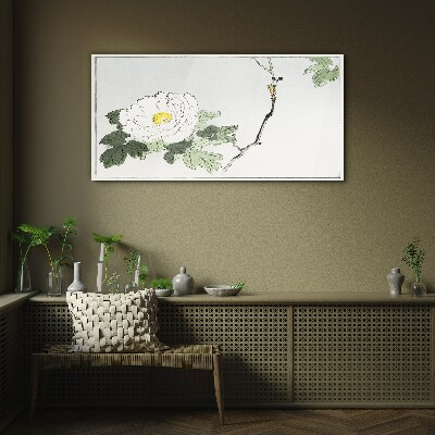 Floral harmony Glass Print