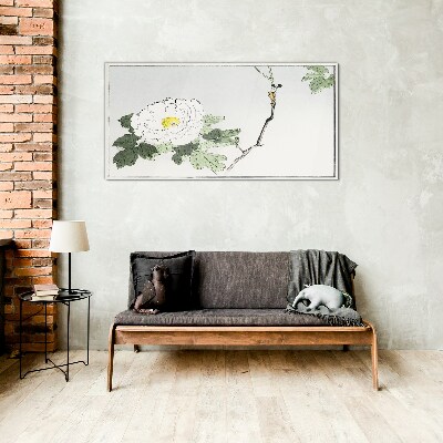 Floral harmony Glass Print