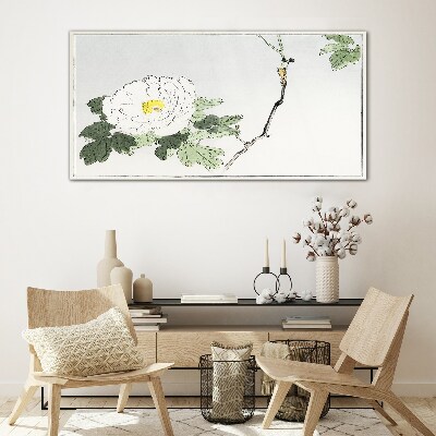 Floral harmony Glass Print