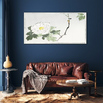 Floral harmony Glass Print