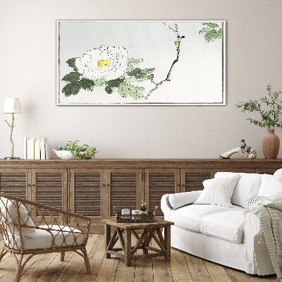 Floral harmony Glass Print
