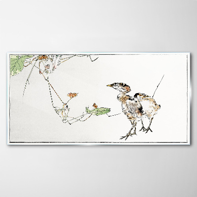 Birds among the vegetation Glass Print
