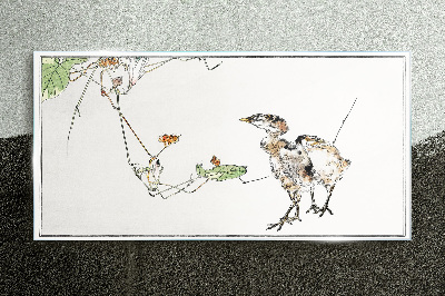 Animals birds hens Glass Print