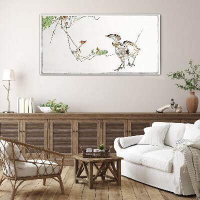 Birds among the vegetation Glass Print