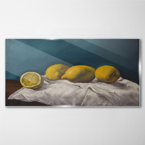 Lemon Peace Glass Print
