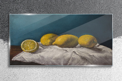 Lemon Peace Glass Print