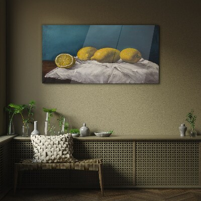 Lemon Peace Glass Print