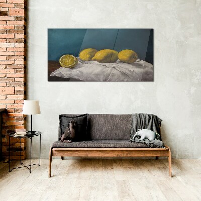 Lemon Peace Glass Print