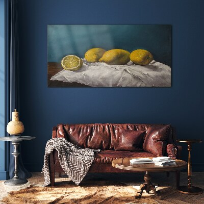 Lemon Peace Glass Print