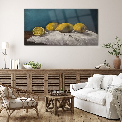 Lemon Peace Glass Print