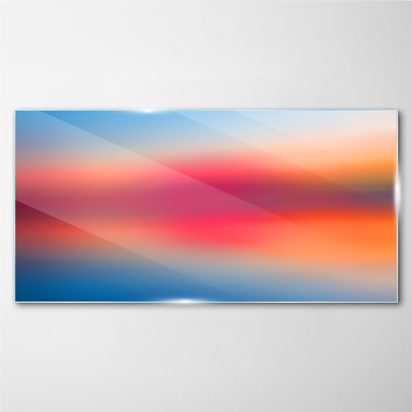 Sunset in pastel shades Glass Print
